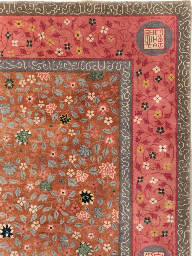 Vintage Mongolian Small Room Size Carpet, No.32172 - Gss
