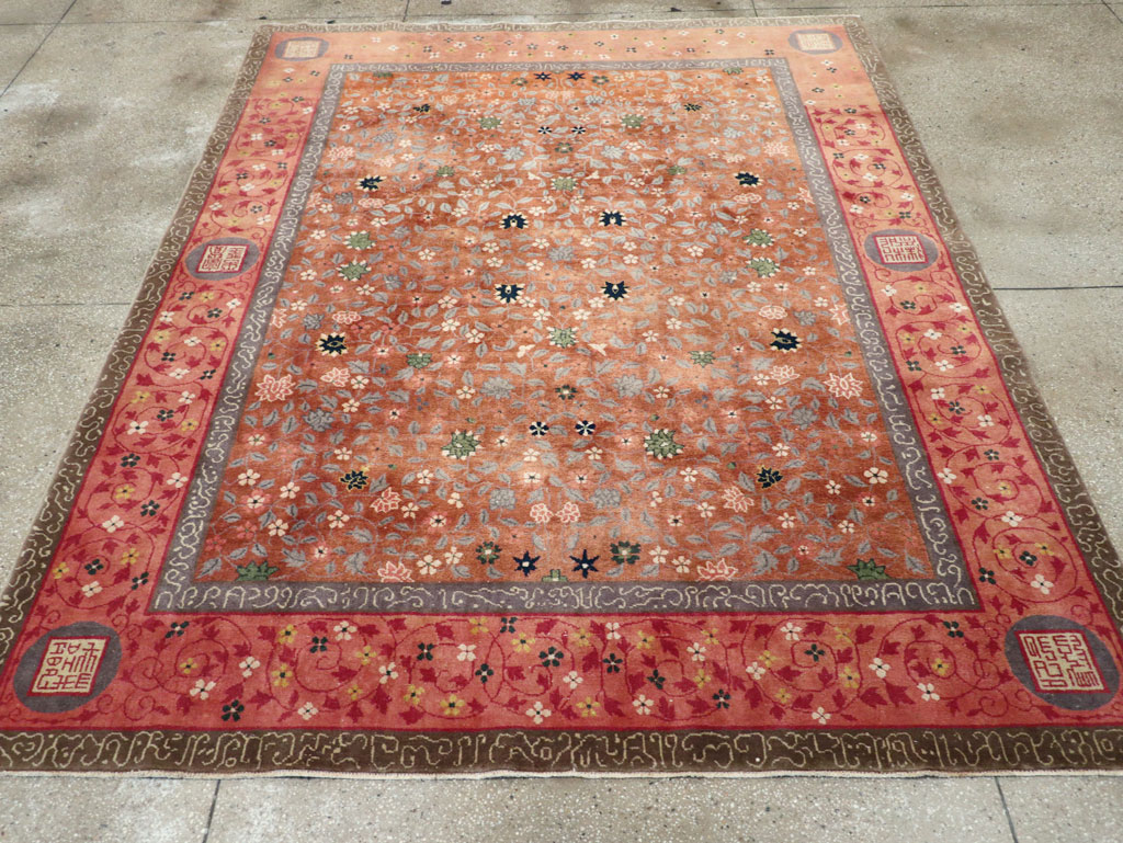 Vintage Mongolian Small Room Size Carpet, No.32172 - Gss
