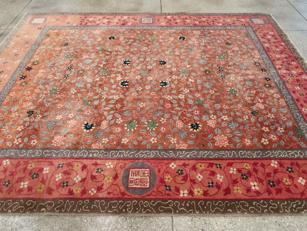 Vintage Mongolian Small Room Size Carpet, No.32172 - Gss