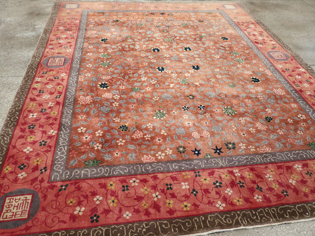 Vintage Mongolian Small Room Size Carpet, No.32172 - Gss