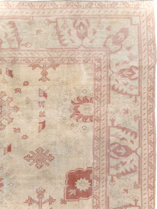 Vintage Turkish Oushak Small Room Size Carpet, No.32177 - Gss