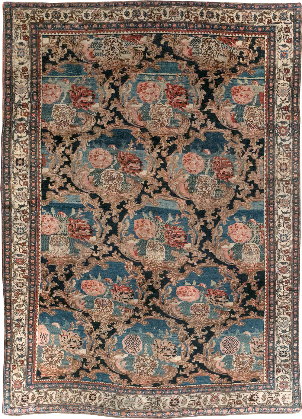 Antique Persian Bidjar Small Room Size Carpet, No.32178 - Gss