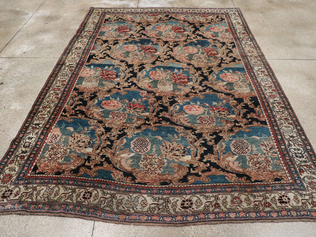 Antique Persian Bidjar Small Room Size Carpet, No.32178 - Gss
