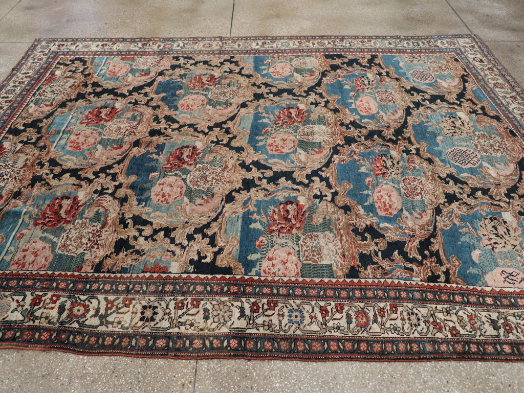 Antique Persian Bidjar Small Room Size Carpet, No.32178 - Gss