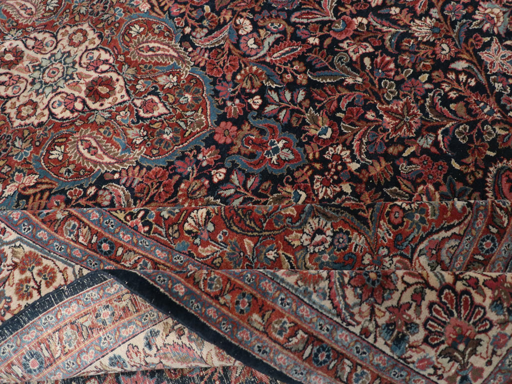 Vintage Persian Qazvin Small Room Size Carpet, No.32179 - Gss