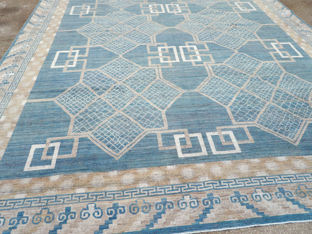 Modern East Turkestan Khotan Room Size Carpet, No.32186 - Gss