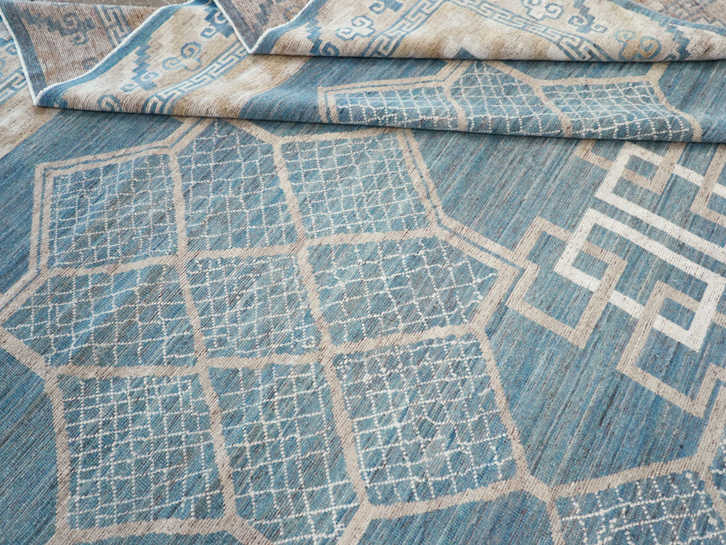 Modern East Turkestan Khotan Room Size Carpet, No.32186 - Gss