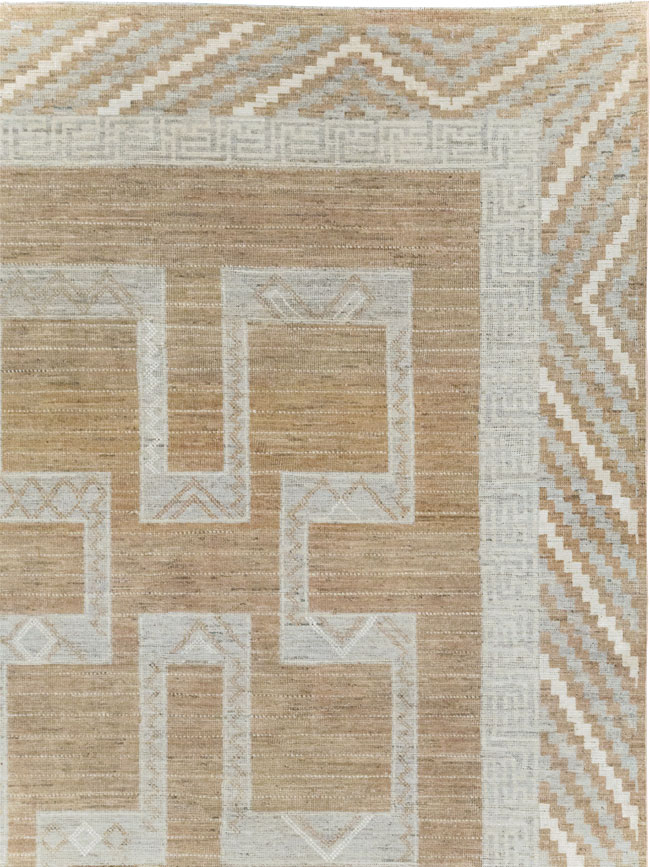 African Tuareg Inspired Modern East Turkestan Khotan Room Size Carpet, No.32188 - Gss
