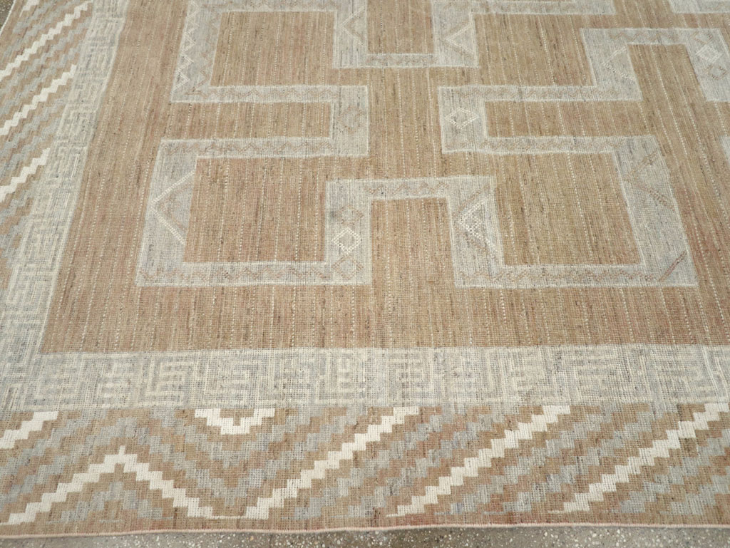 African Tuareg Inspired Modern East Turkestan Khotan Room Size Carpet, No.32188 - Gss