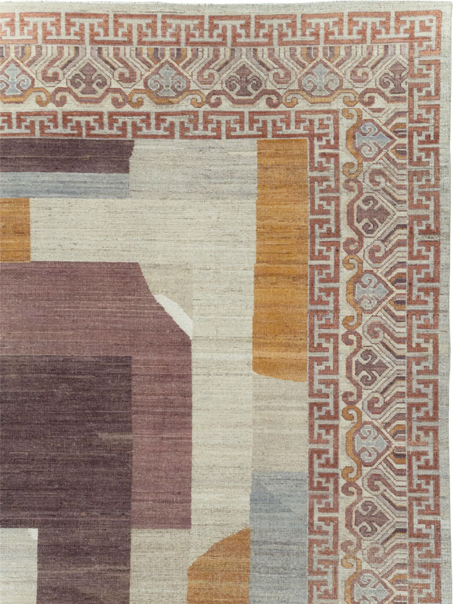 Modern East Turkestan Khotan Room Size Carpet, No.32190 - Gss