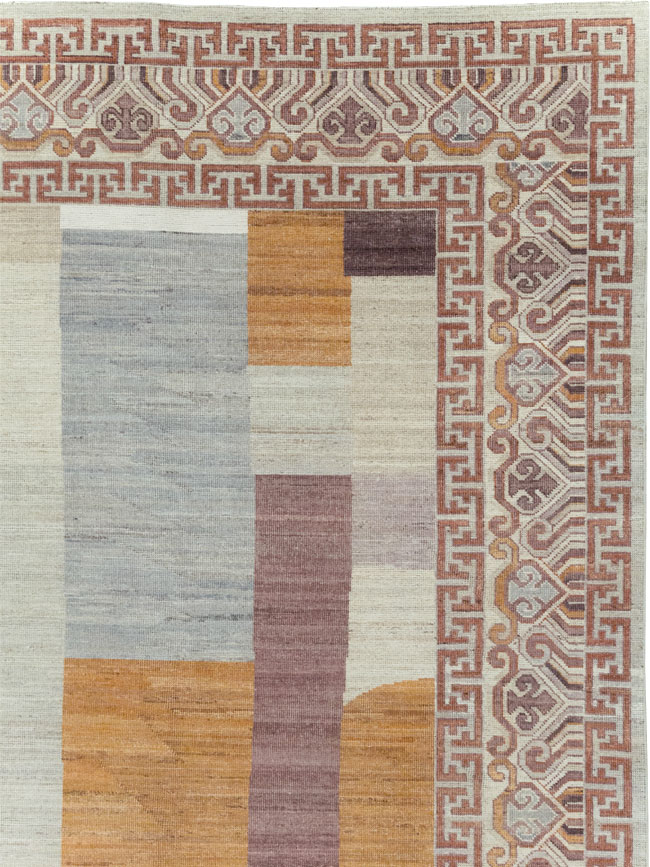 Modern East Turkestan Khotan Room Size Carpet, No.32190 - Gss