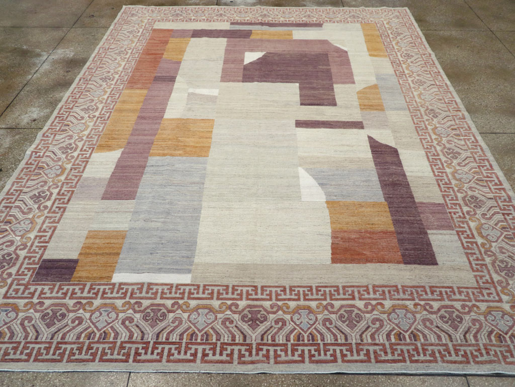 Modern East Turkestan Khotan Room Size Carpet, No.32190 - Gss