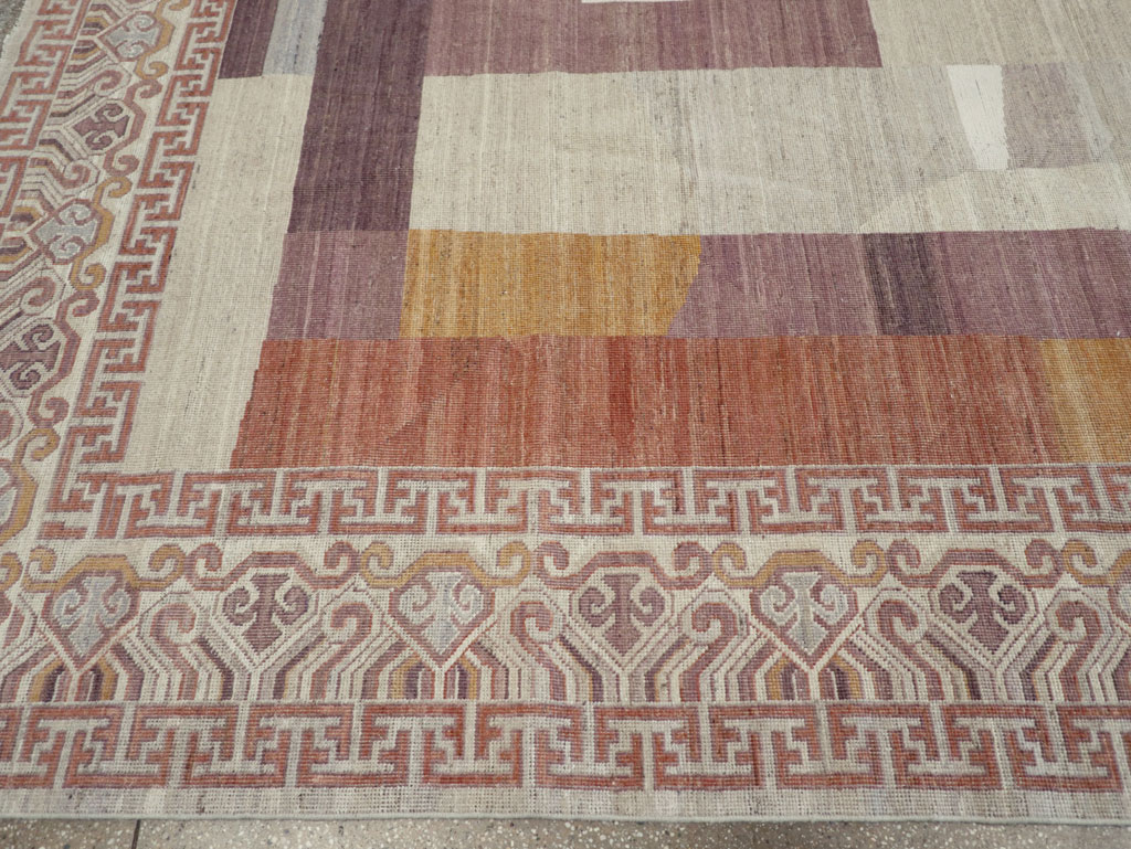 Modern East Turkestan Khotan Room Size Carpet, No.32190 - Gss