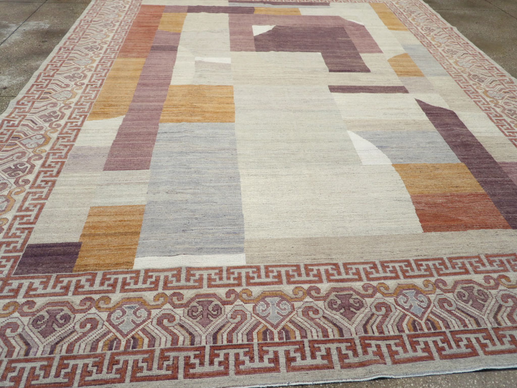 Modern East Turkestan Khotan Room Size Carpet, No.32190 - Gss