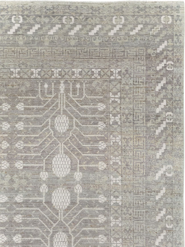 Modern East Turkestan Khotan Room Size Carpet, No.32192 - Gss