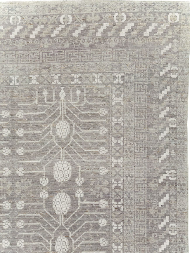 Modern East Turkestan Khotan Room Size Carpet, No.32192 - Gss