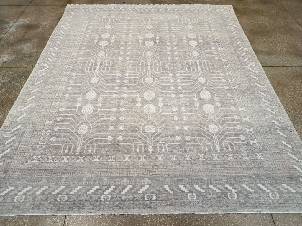 Modern East Turkestan Khotan Room Size Carpet, No.32192 - Gss