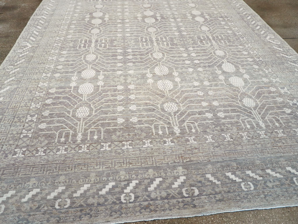 Modern East Turkestan Khotan Room Size Carpet, No.32192 - Gss