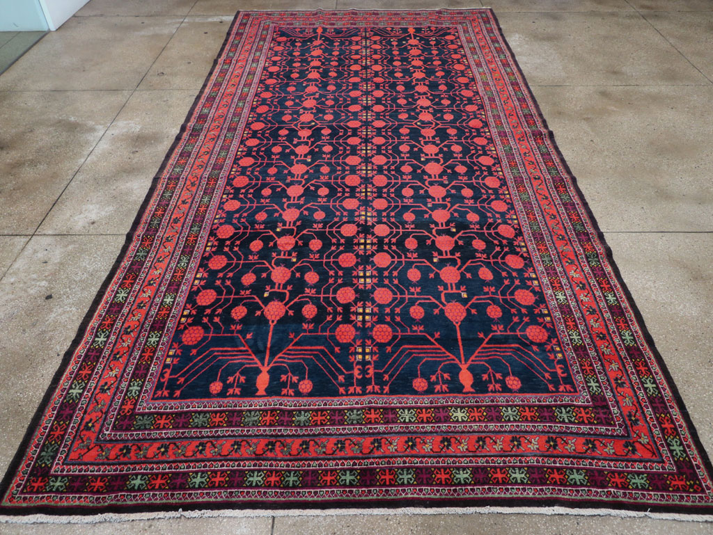 Antique East Turkestan Khotan Long and Narrow Gallery Carpet, No.32195 - Gss