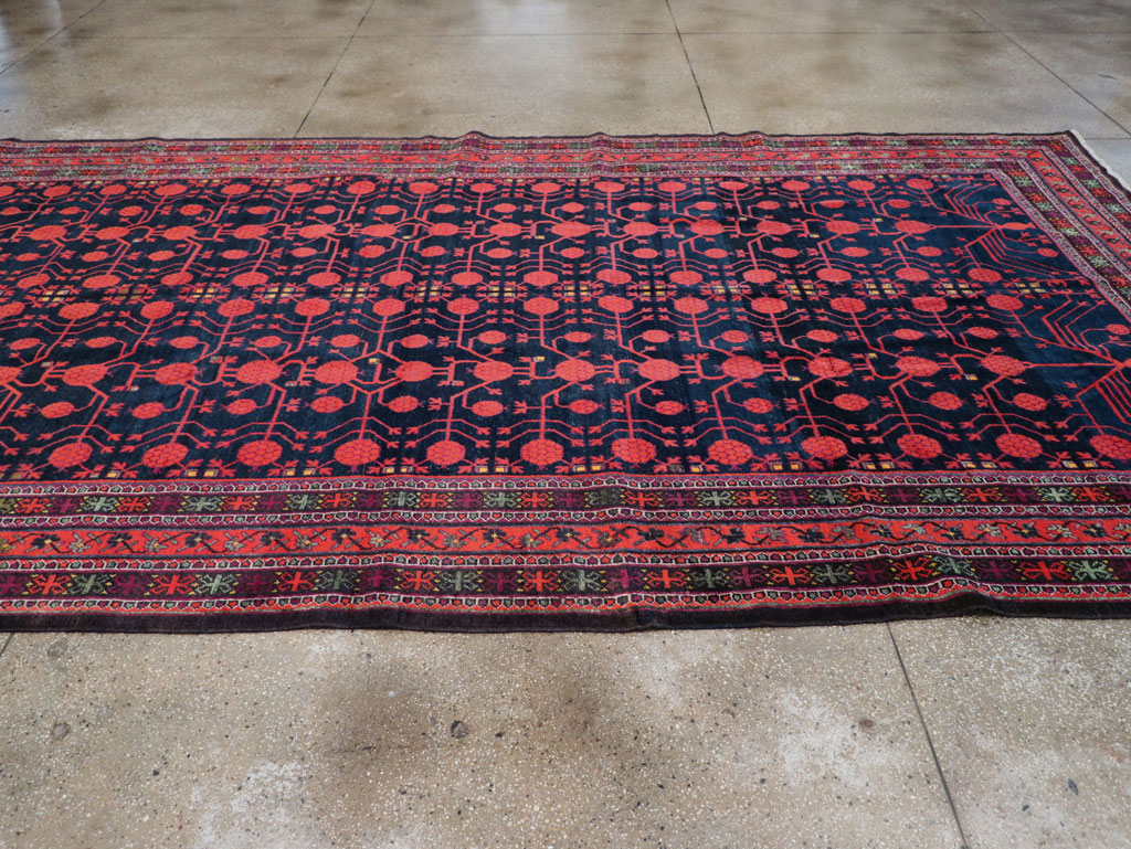 Antique East Turkestan Khotan Long and Narrow Gallery Carpet, No.32195 - Gss