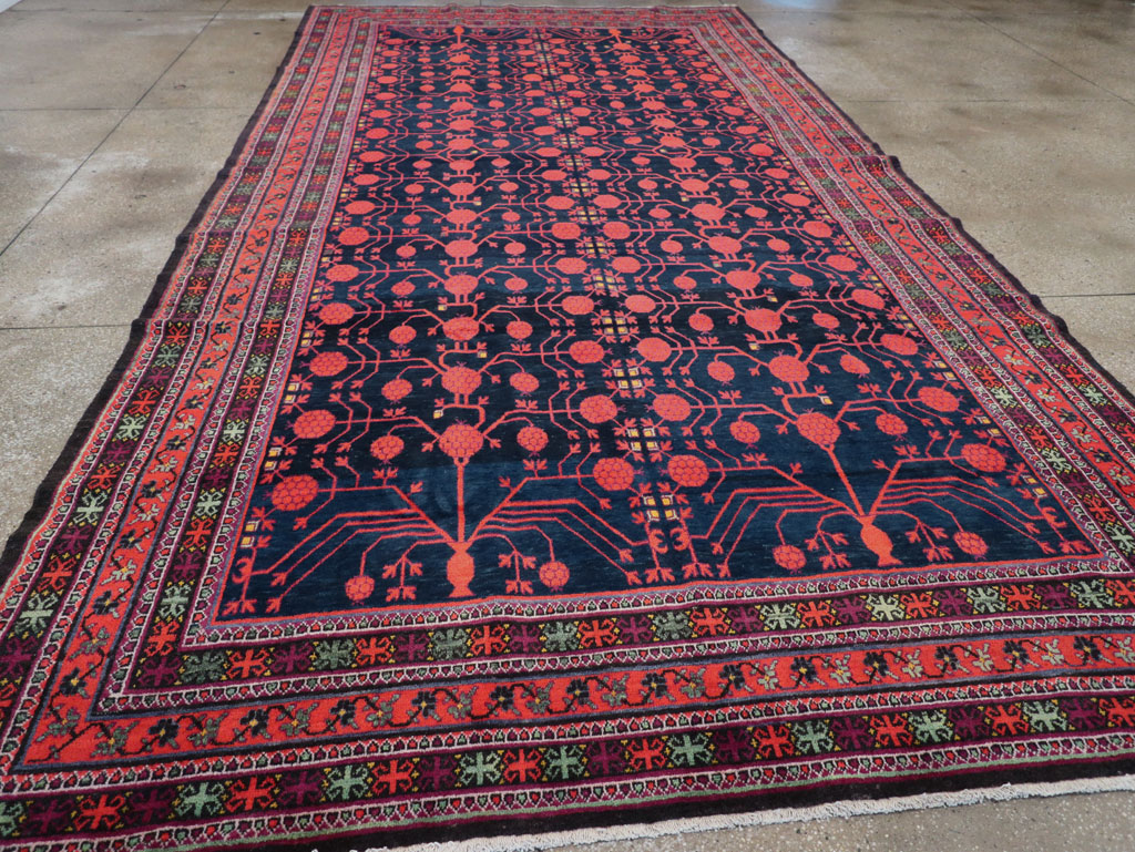 Antique East Turkestan Khotan Long and Narrow Gallery Carpet, No.32195 - Gss