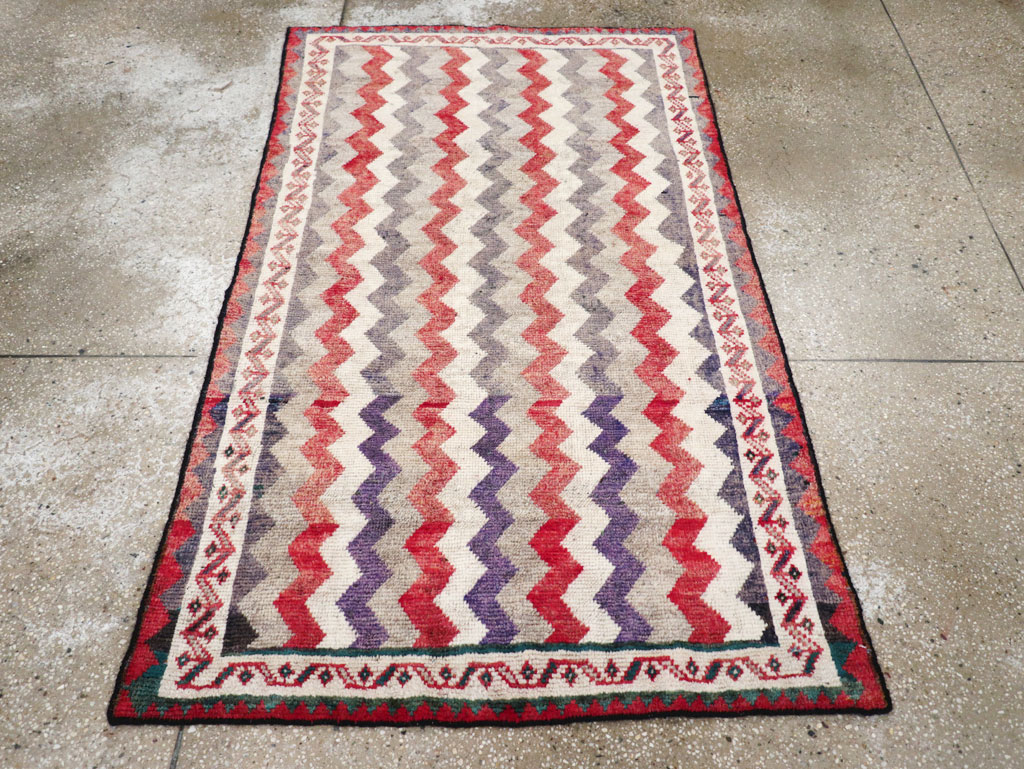 Vintage Persian Gabbeh Throw Rug, No.32198 - Gss
