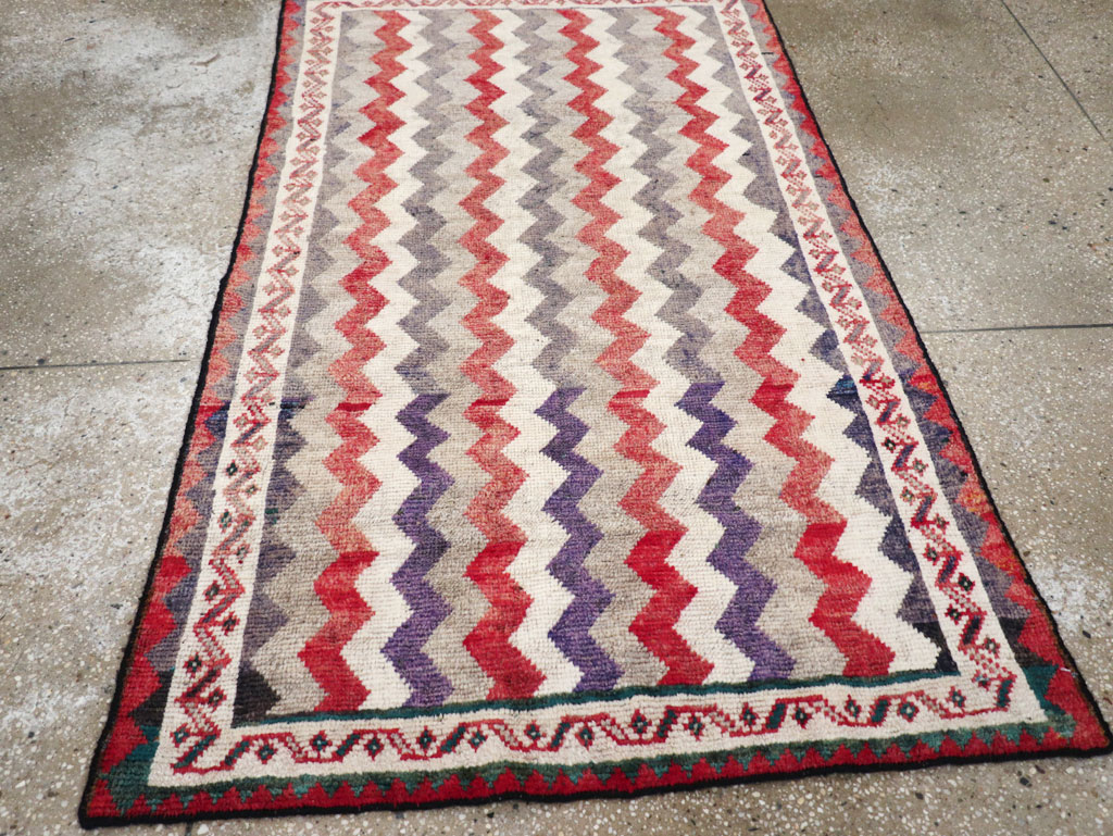 Vintage Persian Gabbeh Throw Rug, No.32198 - Gss