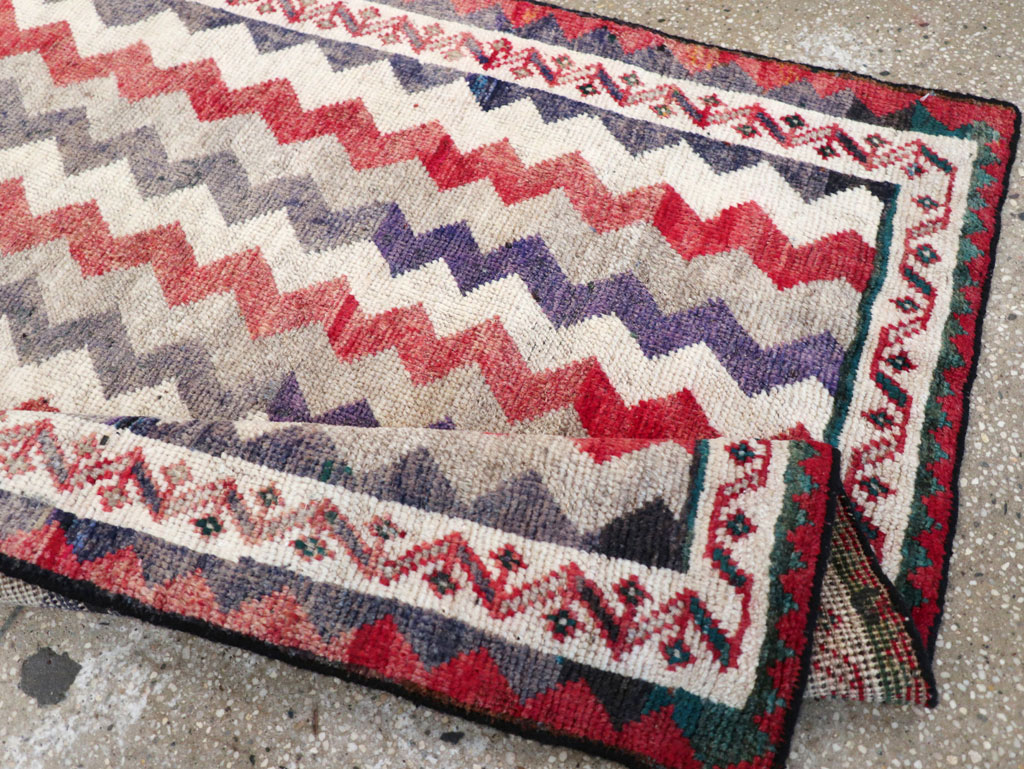 Vintage Persian Gabbeh Throw Rug, No.32198 - Gss