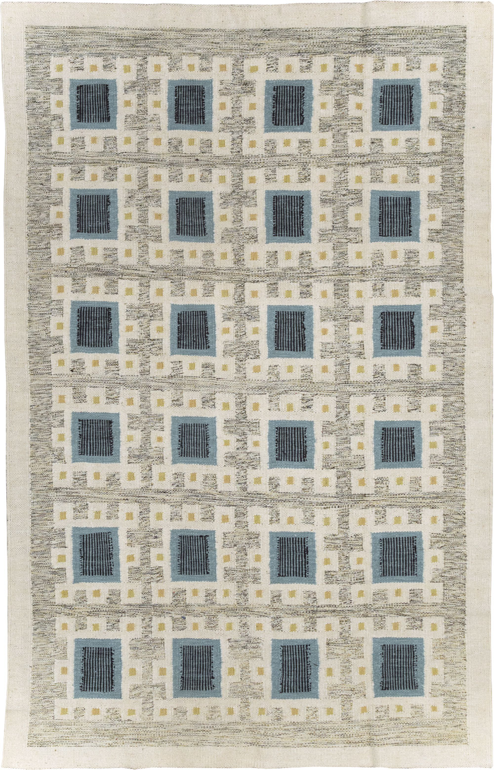 Swedish Inspired Contemporary Turkish Flatweave Accent Rug, No.32200 - Gss