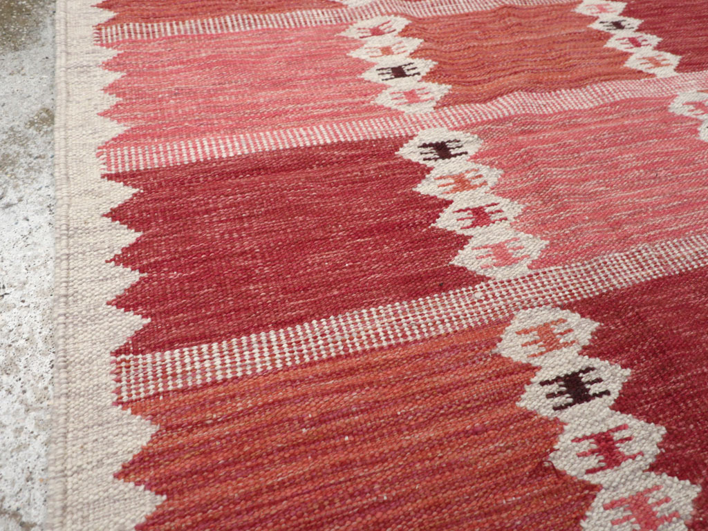 Swedish Inspired Modern Turkish Flatweave Rug, No.32202 - Gss