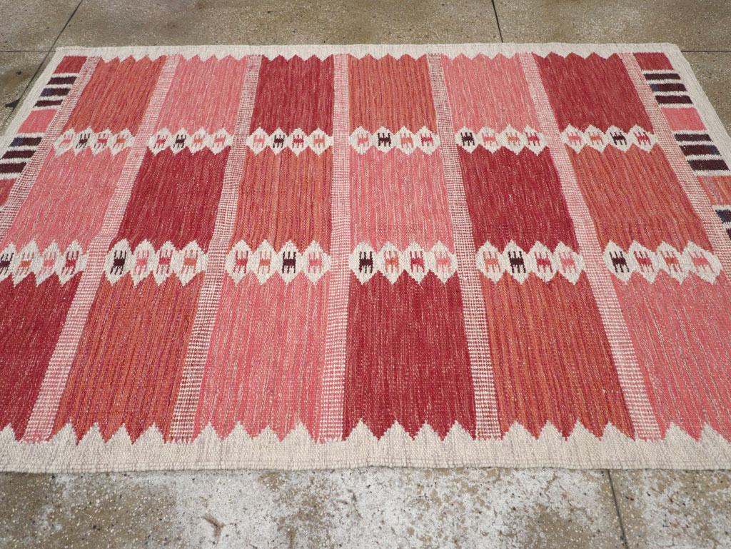 Swedish Inspired Modern Turkish Flatweave Rug, No.32202 - Gss