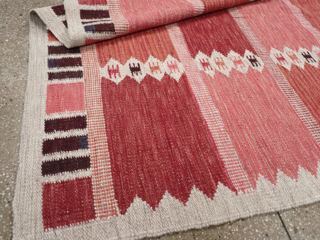 Swedish Inspired Modern Turkish Flatweave Rug, No.32202 - Gss