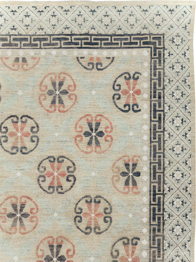 Modern East Turkestan Khotan Large Room Size Carpet, No.32206 - Gss