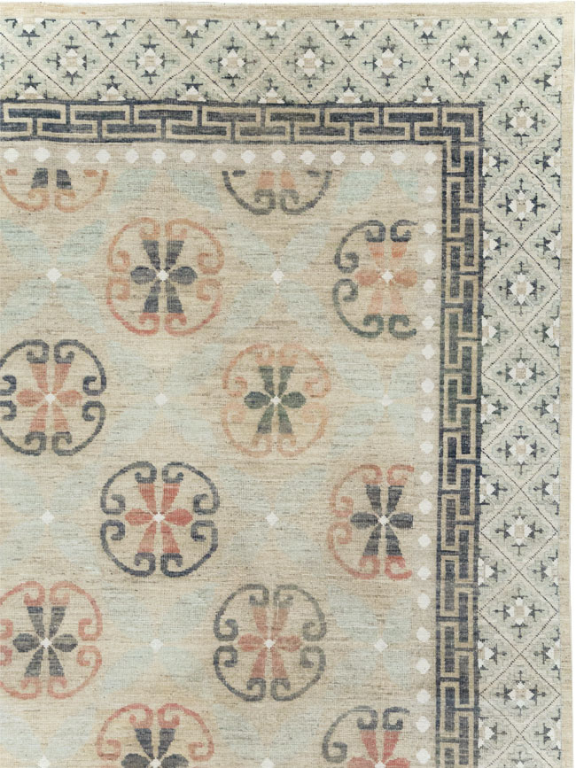 Modern East Turkestan Khotan Large Room Size Carpet, No.32206 - Gss