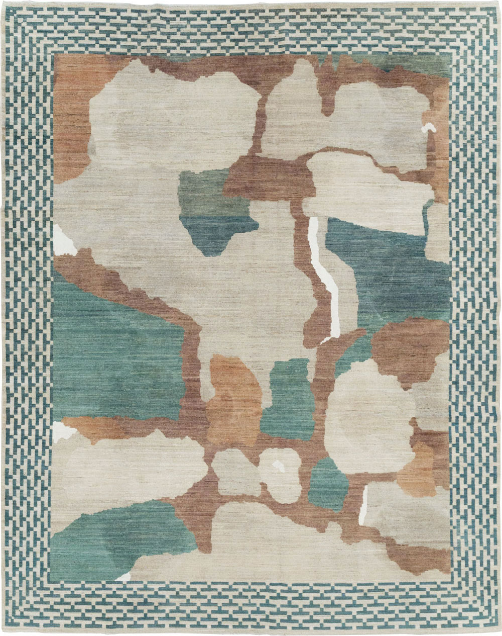 Modern East Turkestan Khotan Room Size Carpet, No.32208 - Gss