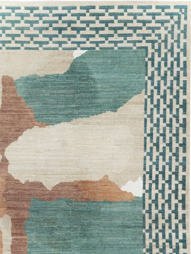 Modern East Turkestan Khotan Room Size Carpet, No.32208 - Gss