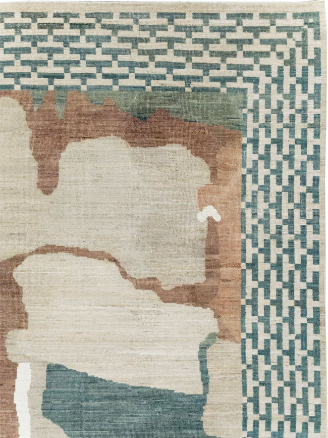 Modern East Turkestan Khotan Room Size Carpet, No.32208 - Gss