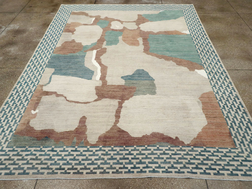 Modern East Turkestan Khotan Room Size Carpet, No.32208 - Gss