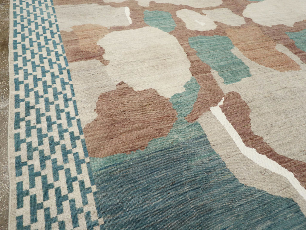 Modern East Turkestan Khotan Room Size Carpet, No.32208 - Gss