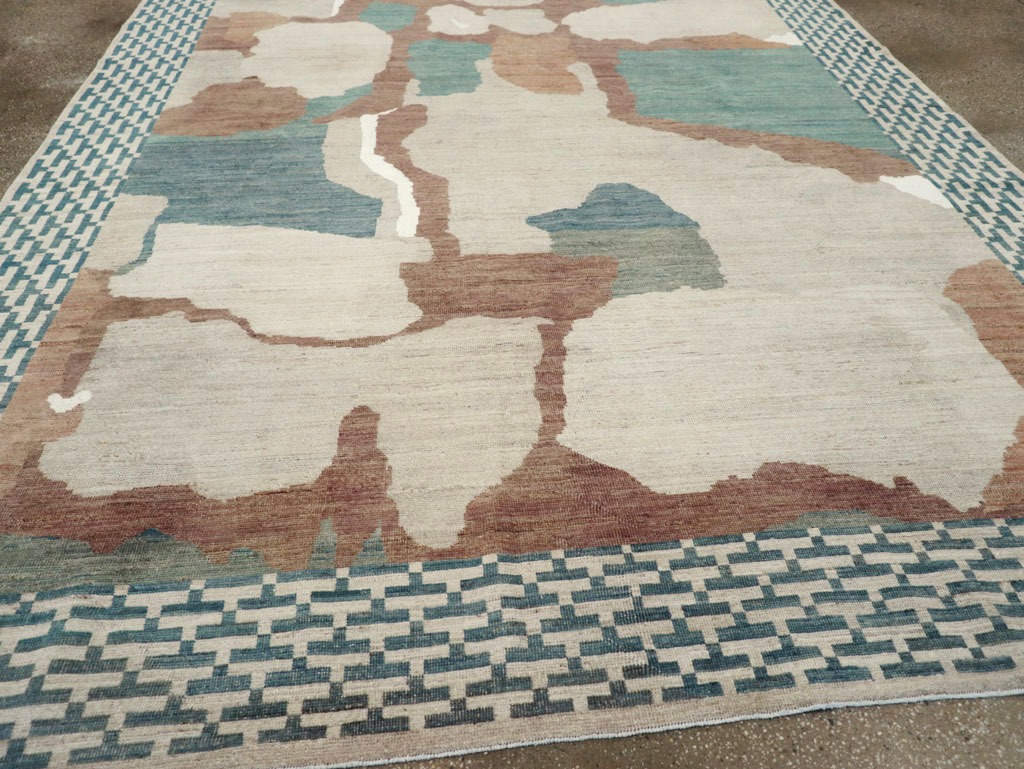 Modern East Turkestan Khotan Room Size Carpet, No.32208 - Gss