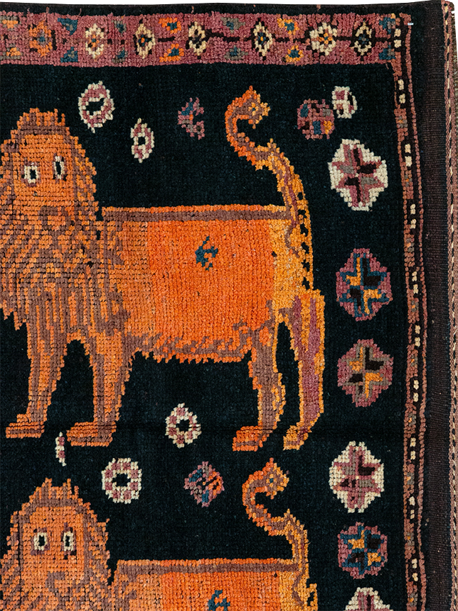 Vintage Turkish Anatolian Pictorial Gallery Rug, No.32214 - Gss