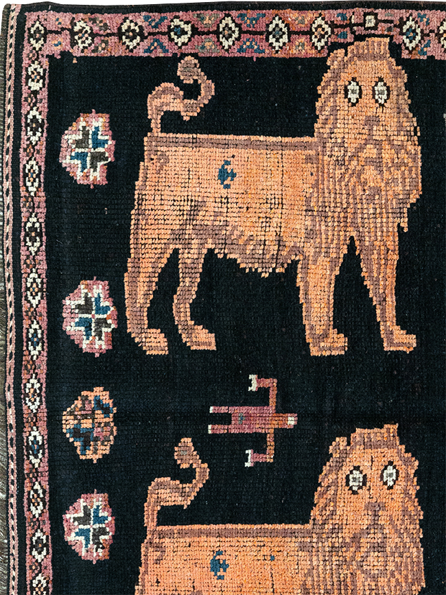 Vintage Turkish Anatolian Pictorial Gallery Rug, No.32214 - Gss