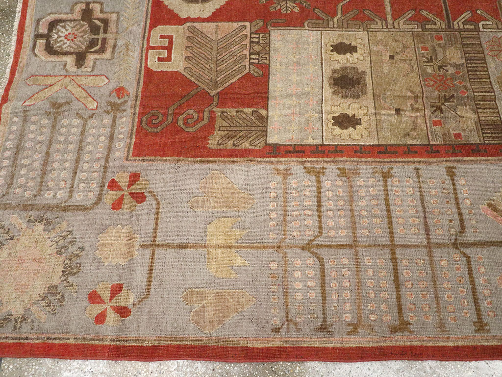 Antique East Turkestan Khotan Gallery Rug, No.32215 - Gss