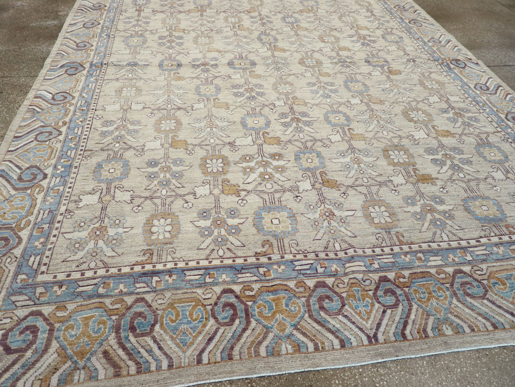 Modern East Turkestan Khotan Room Size Carpet, No.32218 - Gss