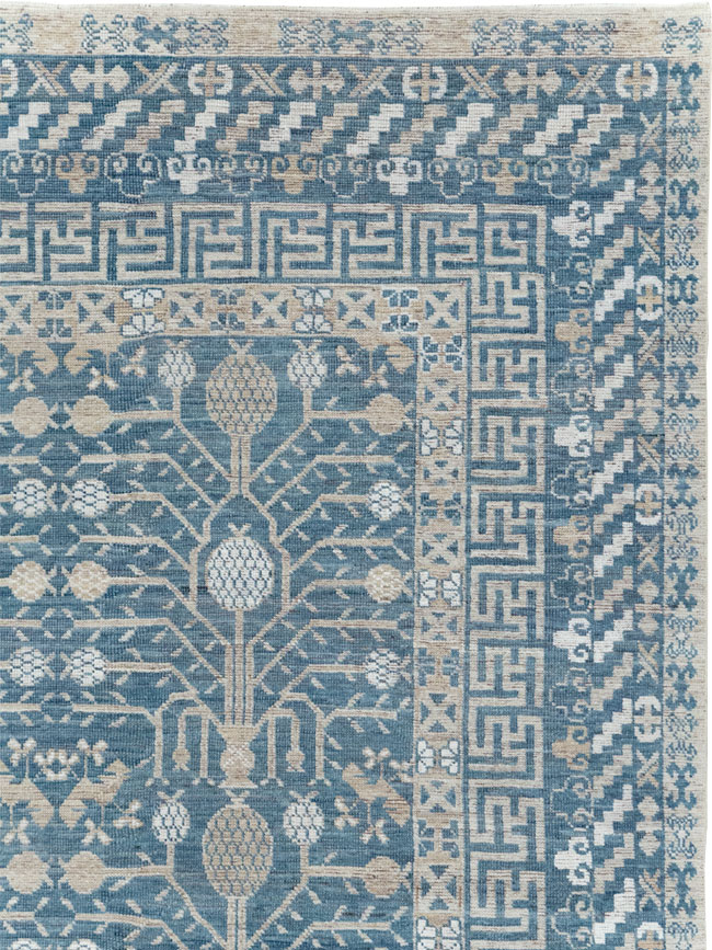 Modern East Turkestan Khotan Small Room Size Carpet, No.32221 - Gss