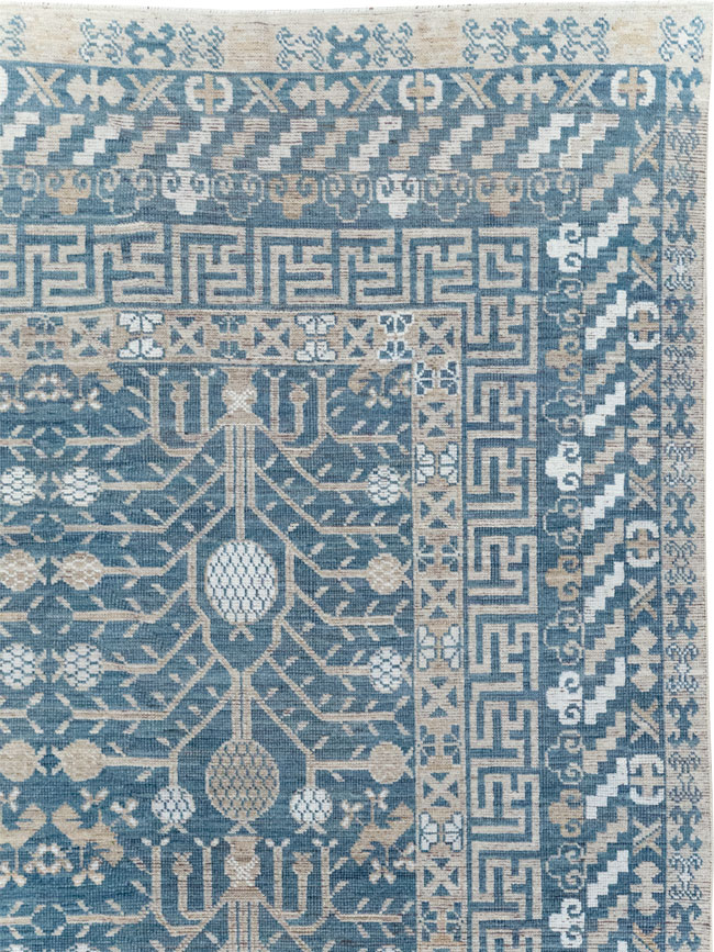 Modern East Turkestan Khotan Small Room Size Carpet, No.32221 - Gss
