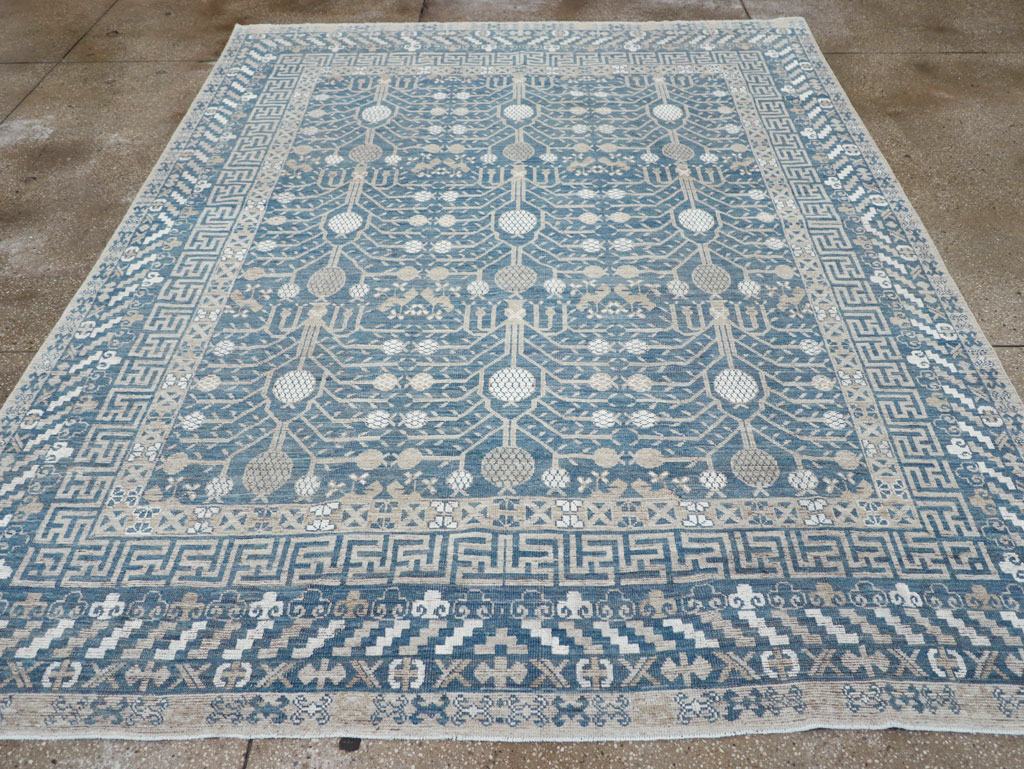 Modern East Turkestan Khotan Small Room Size Carpet, No.32221 - Gss