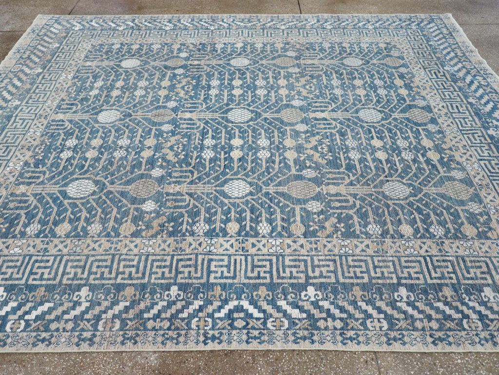 Modern East Turkestan Khotan Small Room Size Carpet, No.32221 - Gss