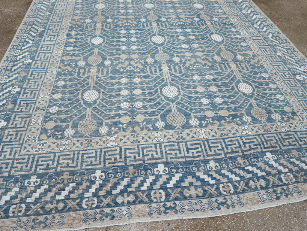 Modern East Turkestan Khotan Small Room Size Carpet, No.32221 - Gss
