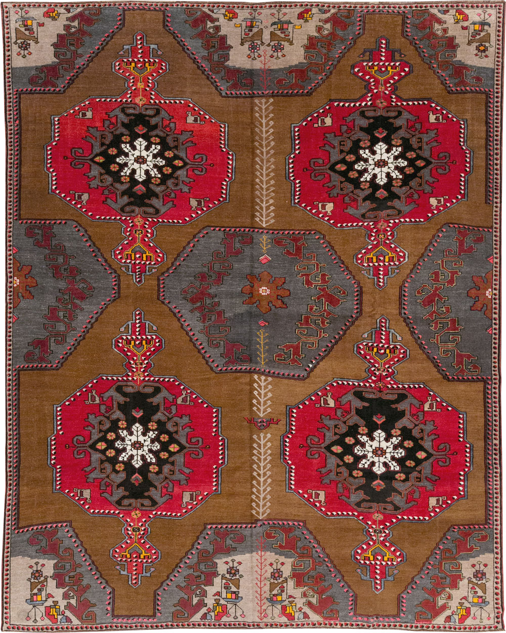 Vintage Turkish Anatolian Room Size Carpet, No.32224 - Gss